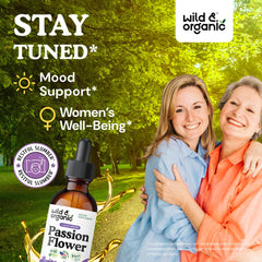 Close-up of passionflower tincture bottle 2 fl oz