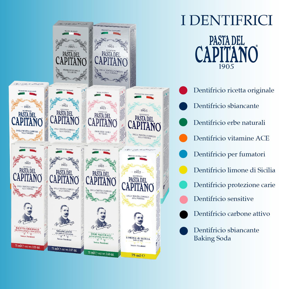 Sulfetal ZN highlighted on Pasta del Capitano 1905 packaging