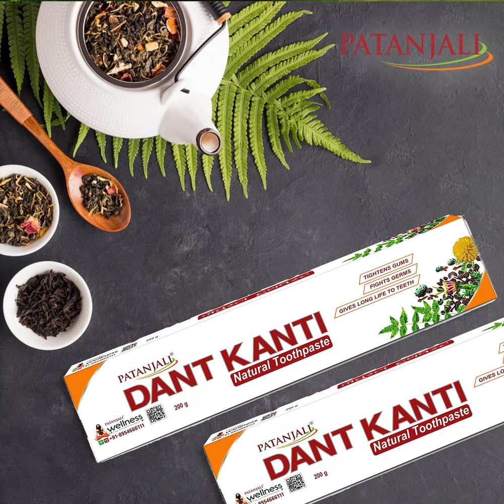 Daily oral care with Patanjali Dant Kanti toothpaste