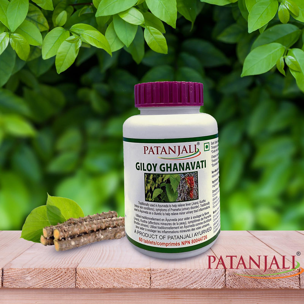 Patanjali Giloy Ghanvati 60 Tab Pack of 3 contents inside the pack