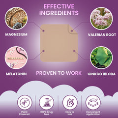 Patch applied to bare arm demonstrating transdermal sleep delivery