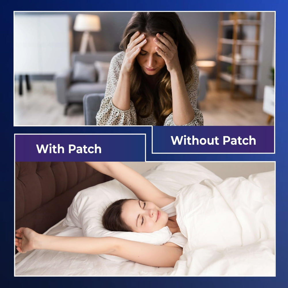 Patch applied to skin close-up