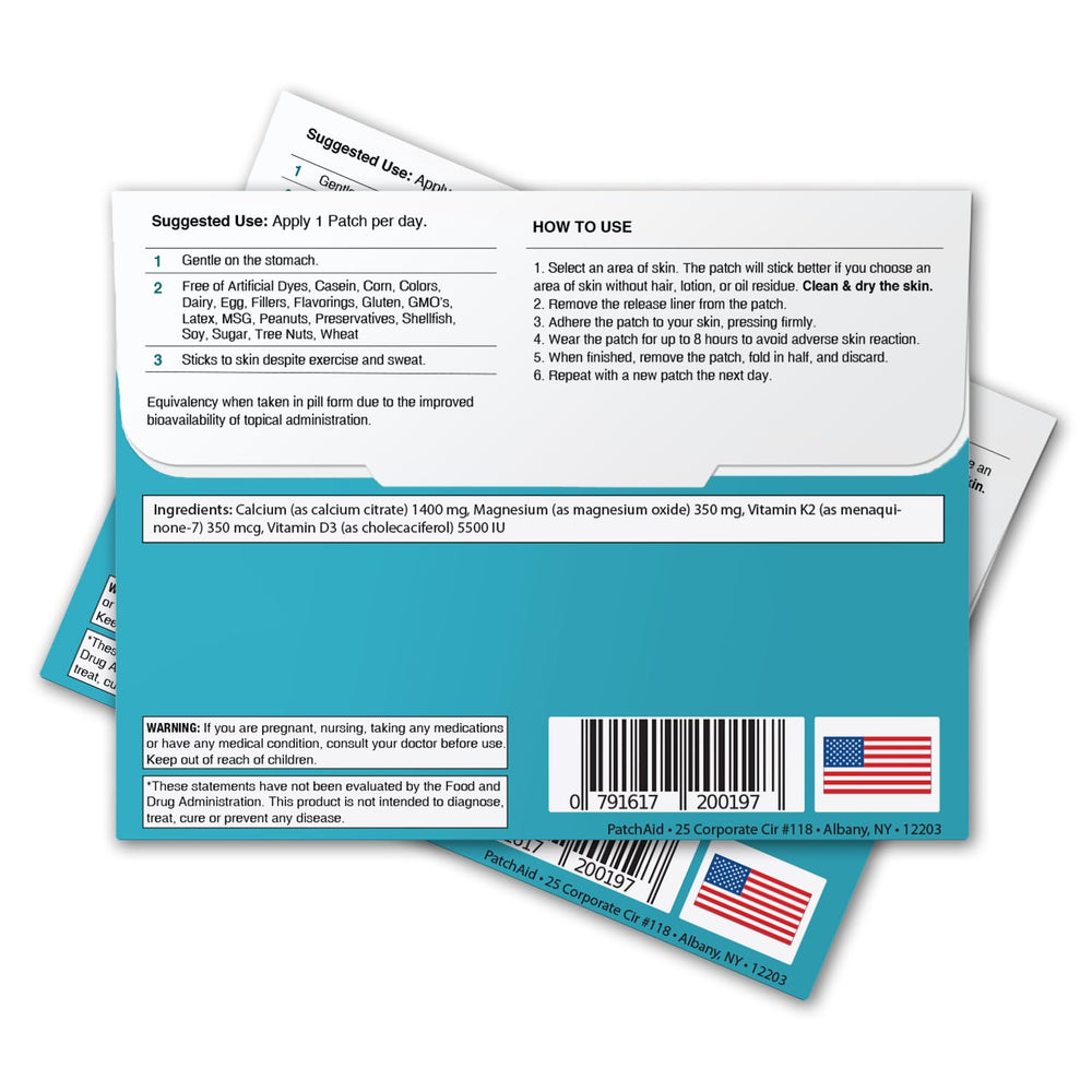 PatchAid patches applied to the shoulder