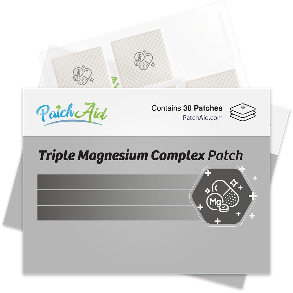PatchAid Triple Magnesium Complex Topical Patch applied to shoulder