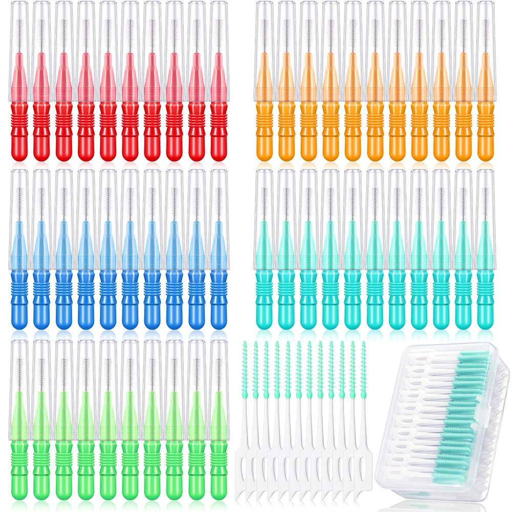 Patelai 350-piece interdental brush kit in assorted colors
