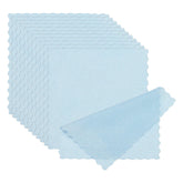 PATIKIL microfiber glasses cleaning cloths 5.12 x 5.12 inches, light blue, 12-pack