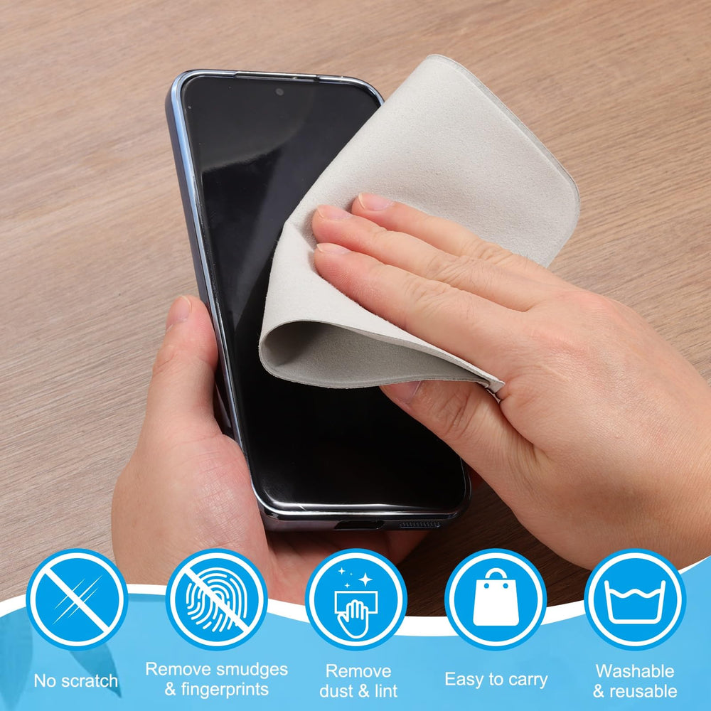 Reusable and washable cleaning cloth for lenses and screens