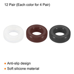 PATIKIL Glasses Ear Grips Brown - 12 Pairs