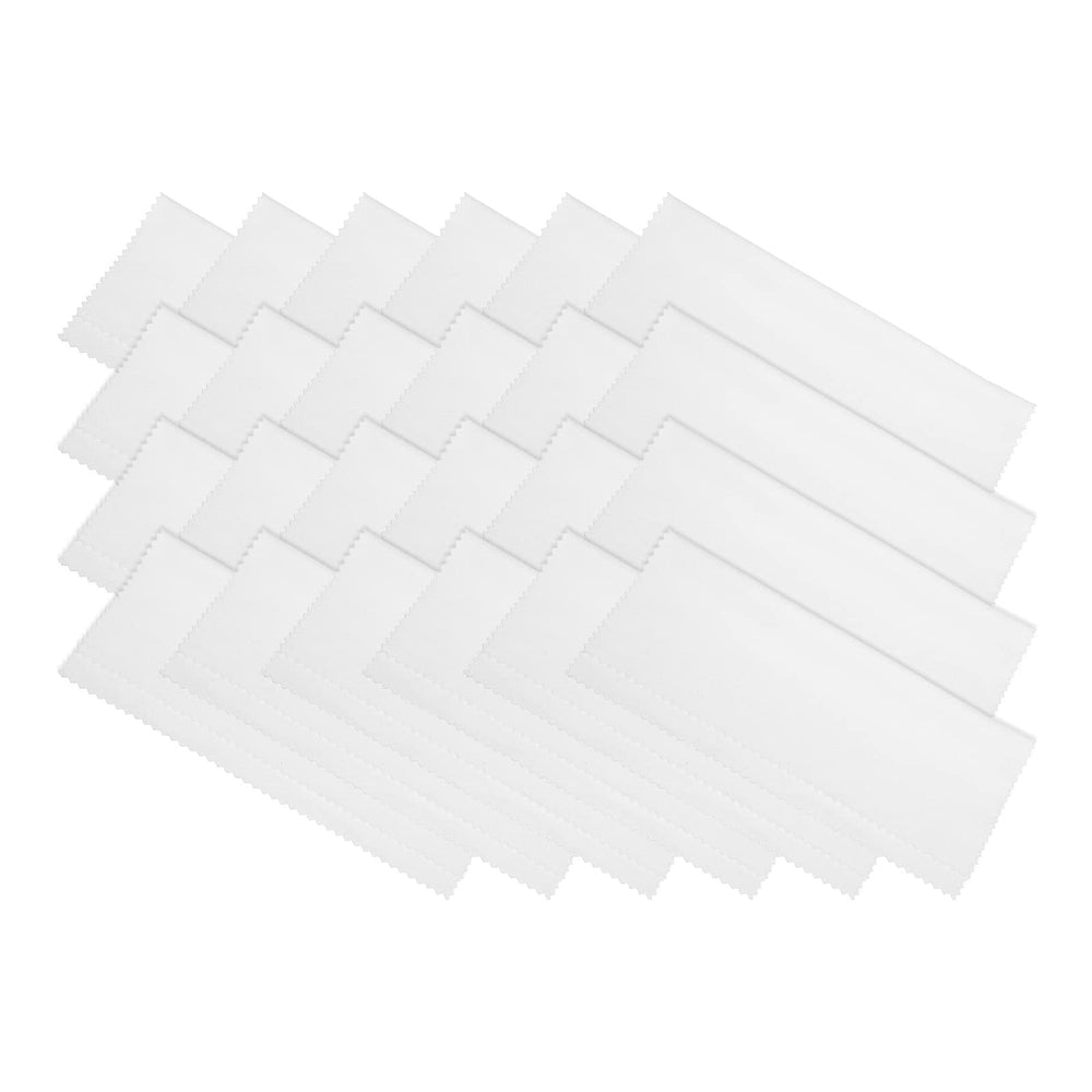 PATIKIL microfiber cleaning cloth 6x6 inch white with vinyl pouch