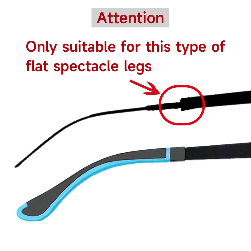 4 pairs included in packaging for eyeglass end tips