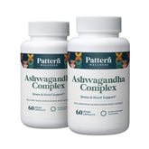 Pattern Wellness Ashwagandha Complex bottle featuring KSM-66 and black pepper