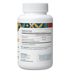 Pattern Wellness Berberine Cinnamon bottle stacked with packaging