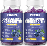 Patxans glucosamine chondroitin gummies front view with bottle