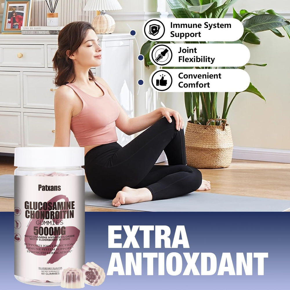 Adult taking Patxans gummies as daily supplement