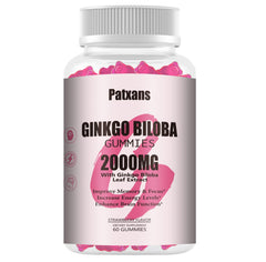 Patxans Ginkgo Biloba Gummies bottle with 60 count