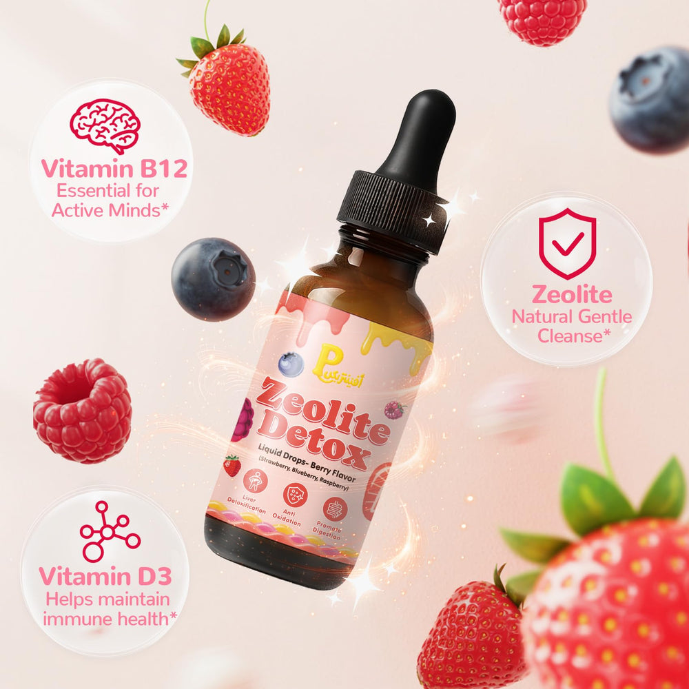 Herbal digestive ingredients illustration for Zeolite Detox Drops