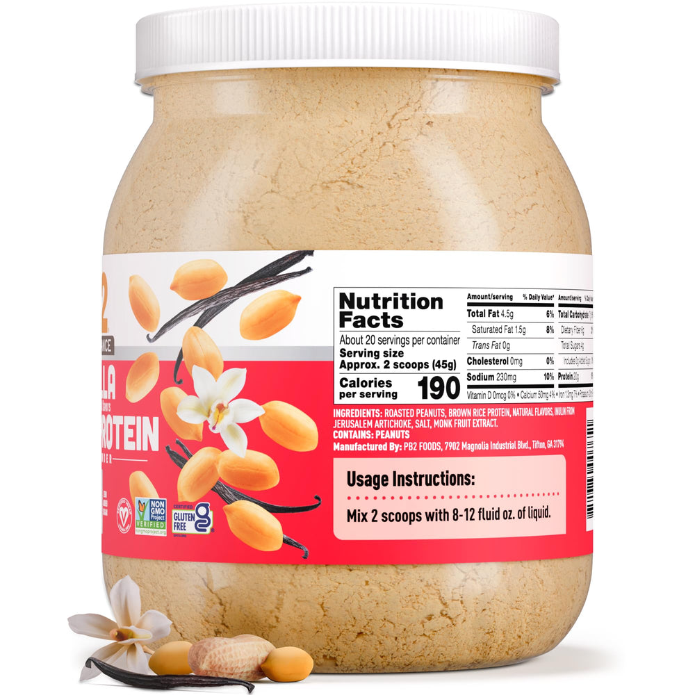 PB2 Performance Peanut Protein Powder Vanilla 2lb vegan and OU Kosher