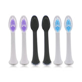 PDEEY 6-pack toothbrush heads with cover for Jetwave Sonic Edge - front view