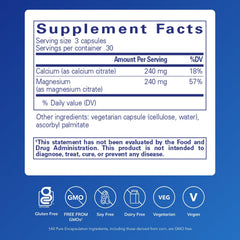 Bone health support with calcium magnesium citrate