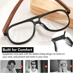 Close-up of pea-shaped silicone nose pads