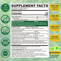 Close-up of peach-flavor gummies in a bottle