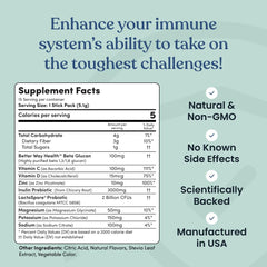 Lifestyle image of Immune Ready Peach Mango with active use