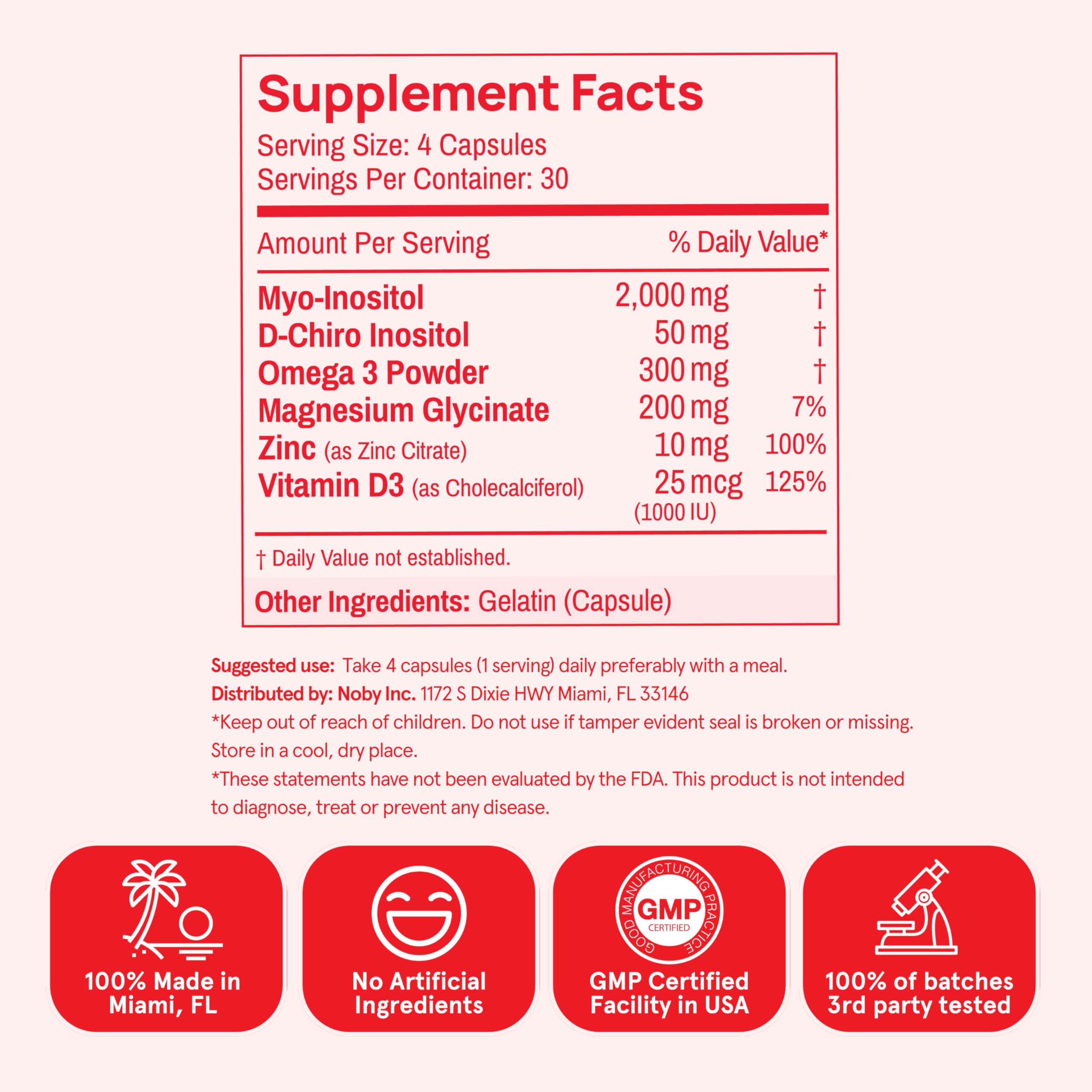 Supplement facts and ingredients panel Supplement facts and ingredients panel