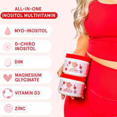 Serving scoop of Peach Perfect Inositol Powder (4 g) Strawberry Acai