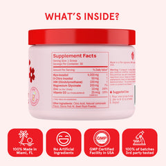 Peach Perfect nutrition panel closeup highlighting ingredient transparency and third‑party testing