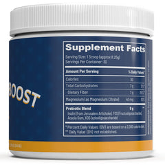Graphic illustrating digestive support reducing gas and bloating.