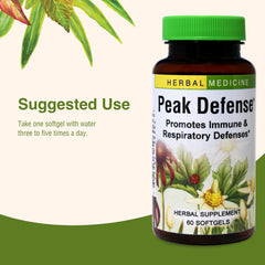 Packaging of Herbs Etc. Peak Defense