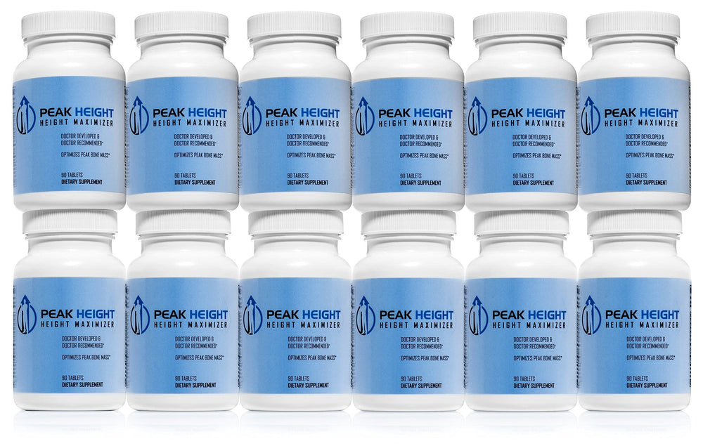 Peak Height Growth Supplement bottle on white background