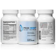 Product shot of Peak Height height growth supplement bottle (pack of 6)