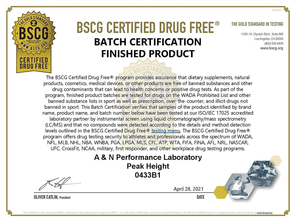 Doctor-recommended Peak Height label on packaging