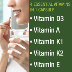 Softgel capsules of Peak Performance ADK D5000 vegan supplement