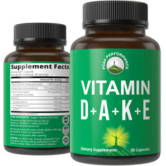 Bottle label: Peak Performance ADK Vitamin D3 5000 iu
