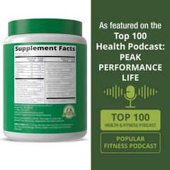 Vegan, non-GMO greens powder for energy and digestion