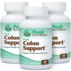 Peak Pure & Natural Colon Support bottle with label