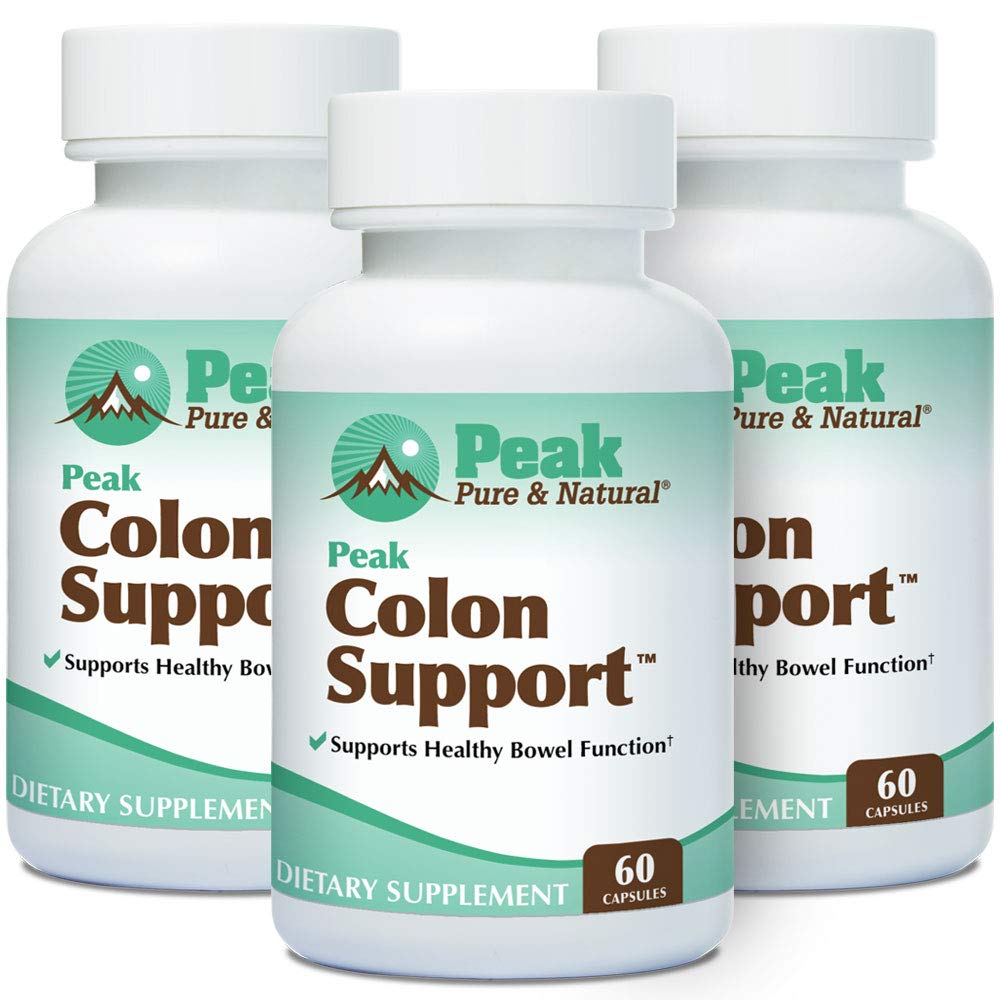 Peak Pure & Natural Colon Support bottle – front view