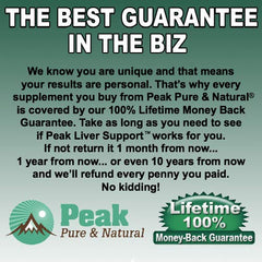 Peak Pure & Natural gluten-free and non-GMO label reflects clean ingredients.