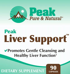 Peak Pure & Natural Peak Liver Support capsules ready for daily antioxidant support.