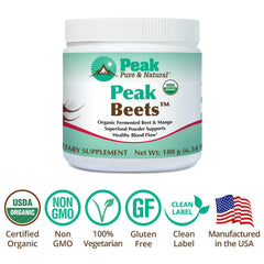 Peak Pure & Natural Peak Organic Fermented Beets dissolving in water for easy mixability