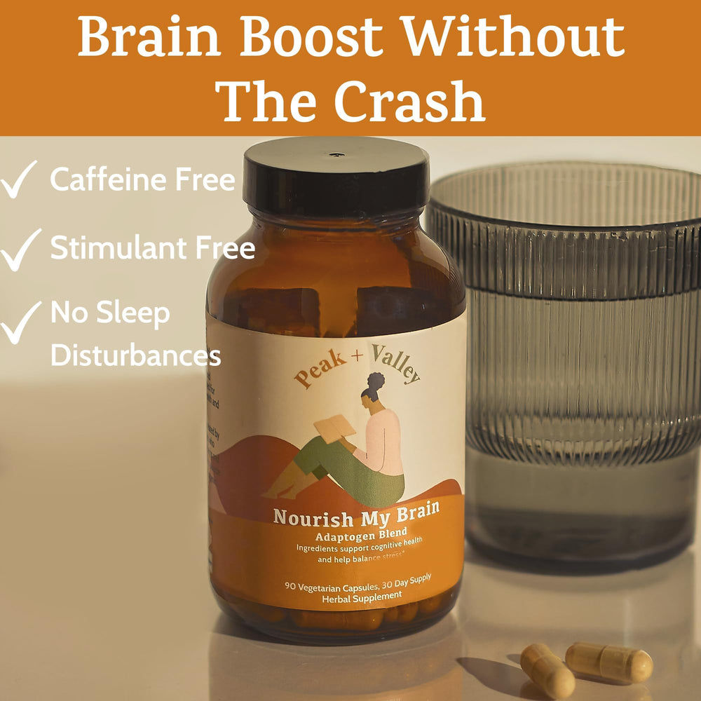 Gluten-free vegan brain health supplement bottle