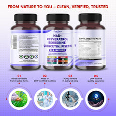 Serving suggestion showing PeakPury capsule with bottle