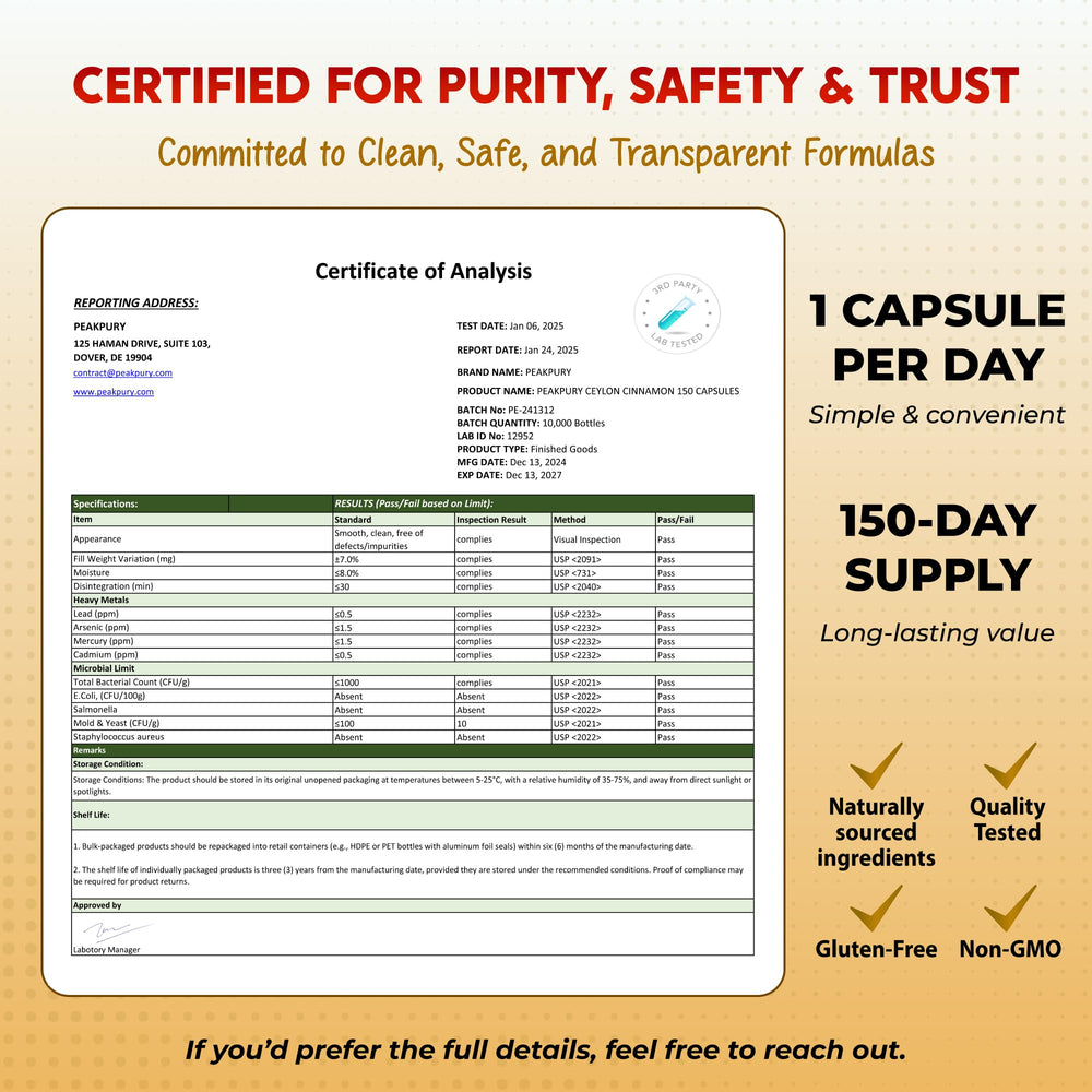 PEAKPURY label shows CoQ10 and olive leaf for heart wellness cues.