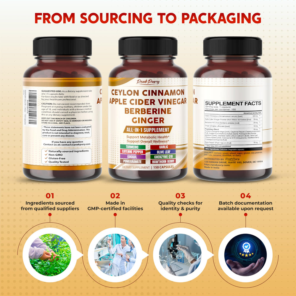 PEAKPURY GMP-certified facility backdrop signals reliable daily supplement production.