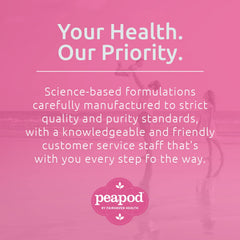 Made in the USA label on the PeaPod Prenatal bottle