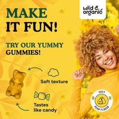 Pear-flavored mullein gummies for lung support