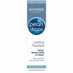 Close-up of Pearl Drops Lasting Flawless White packaging 75ml