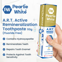 Close-up of toothpaste texture and active ingredients label